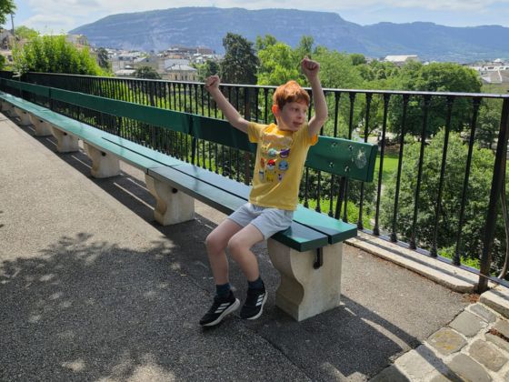 A family on a Hidden City Hunt adventure